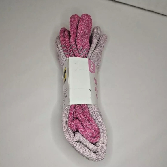 Old East Main Company 2 Pack Women Boot Socks Shoe Size 4-10 Pink Fabric Blend - Picture 5 of 6